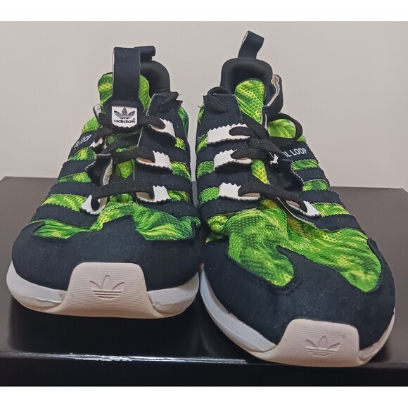 2-Adidas (SL Loop)-(Green/Black)-(Zebra/White/Black)-(Pre-owned)-(Decent)-$24.00 - Picture 3 of 9